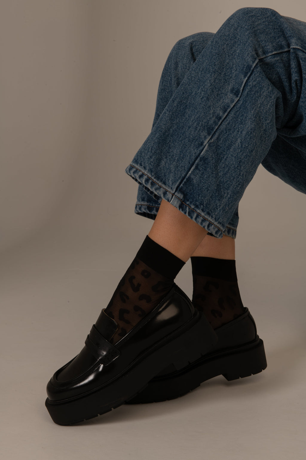Leopard 2 Ankle Socks - 20D