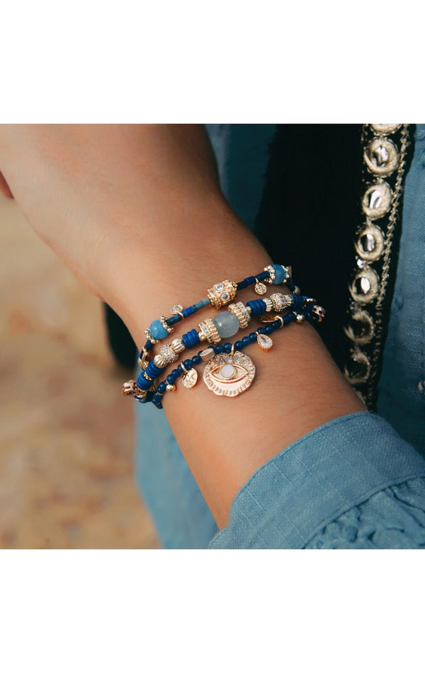 Bracciale a fascia Leora - Blu