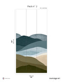 Fresque Collines - Kaki Bleuté