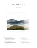 Fresque Collines - Kaki Bleuté