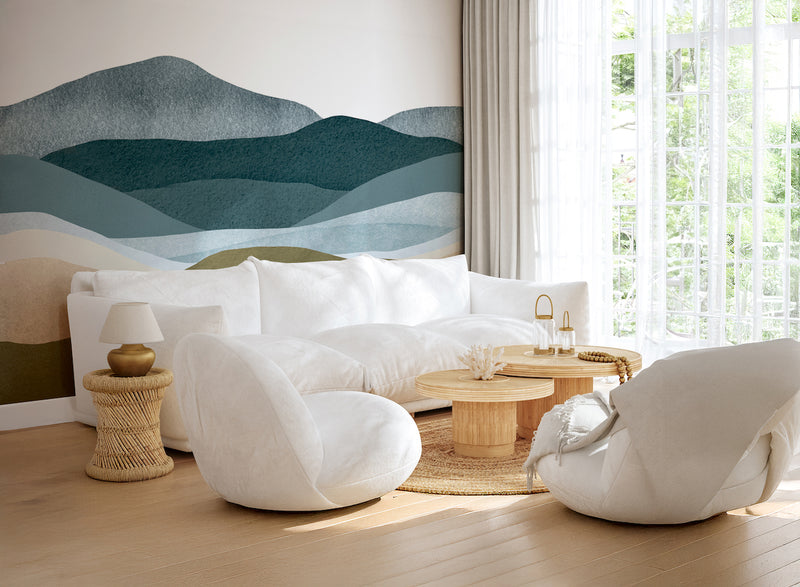 Fresque Collines - Kaki Bleuté