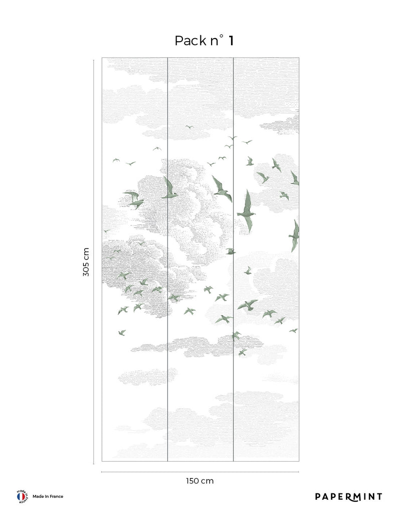 Fresque Oiseaux- Verdigris