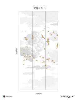Vægmaleri Les Oiseaux - Yellow Ochre