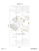 Fresque Oiseaux- Yellow ochre