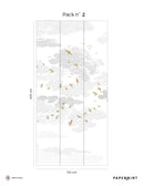 Fresque Oiseaux- Yellow ochre