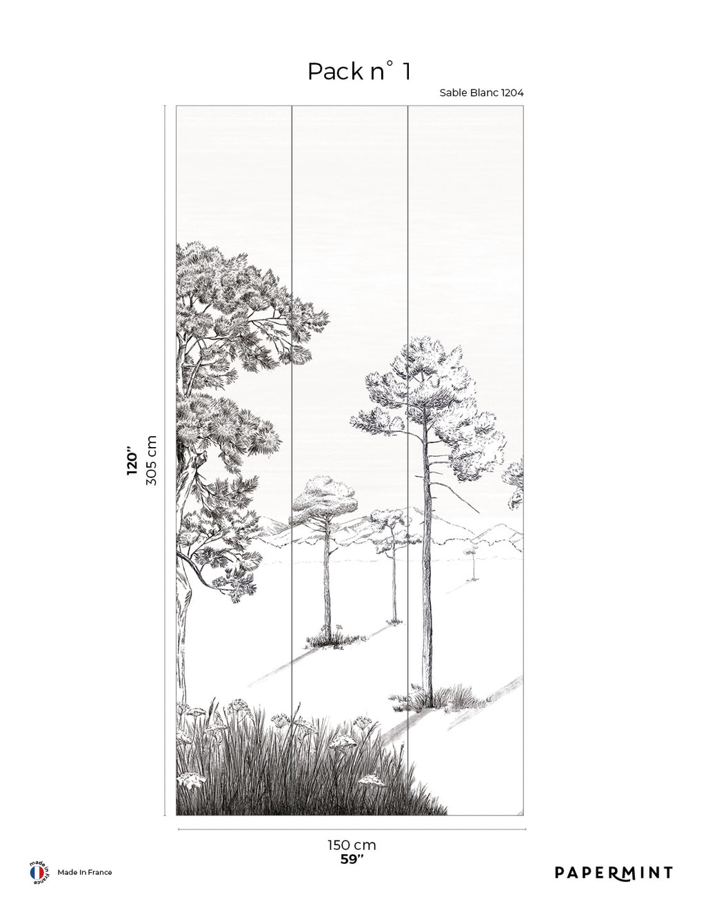 Fresque Les Ombres - Sable Blanc