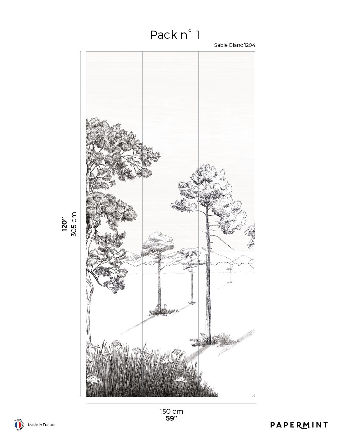 Fresque Les Ombres - Sable Blanc