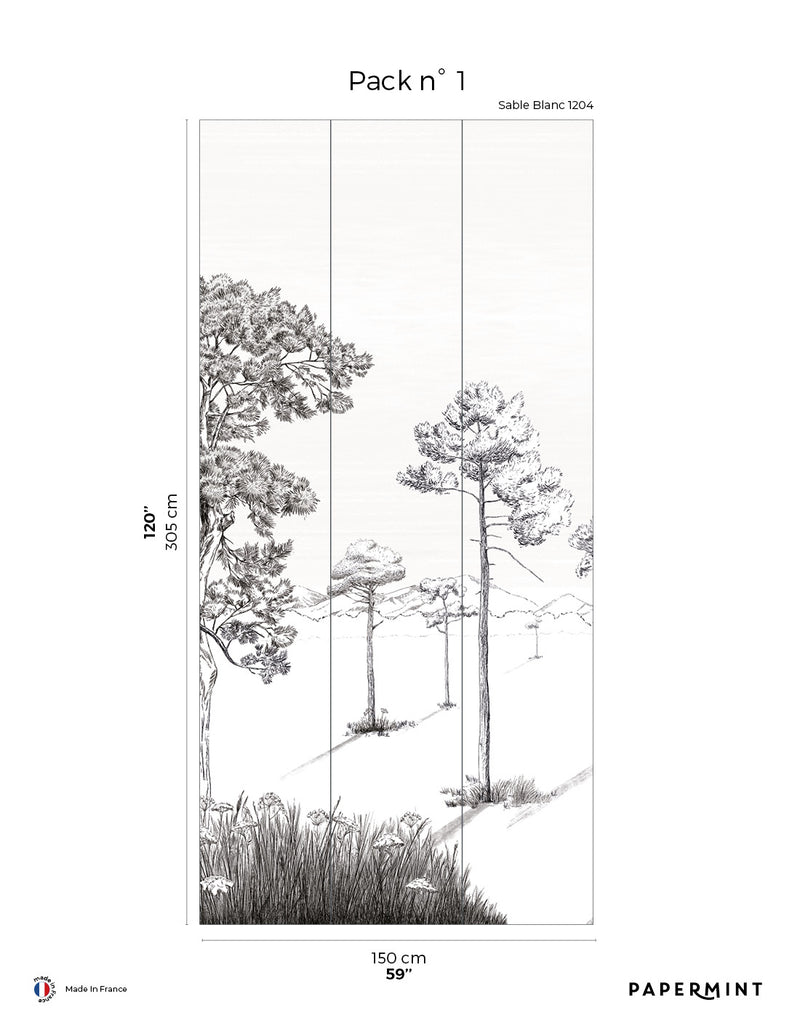 Fresque Les Ombres - Sable Blanc