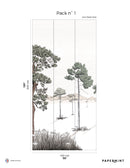 Fresque Les Ombres - Vert Pastel