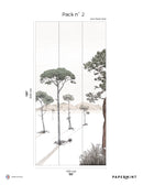 Fresque Les Ombres - Vert Pastel