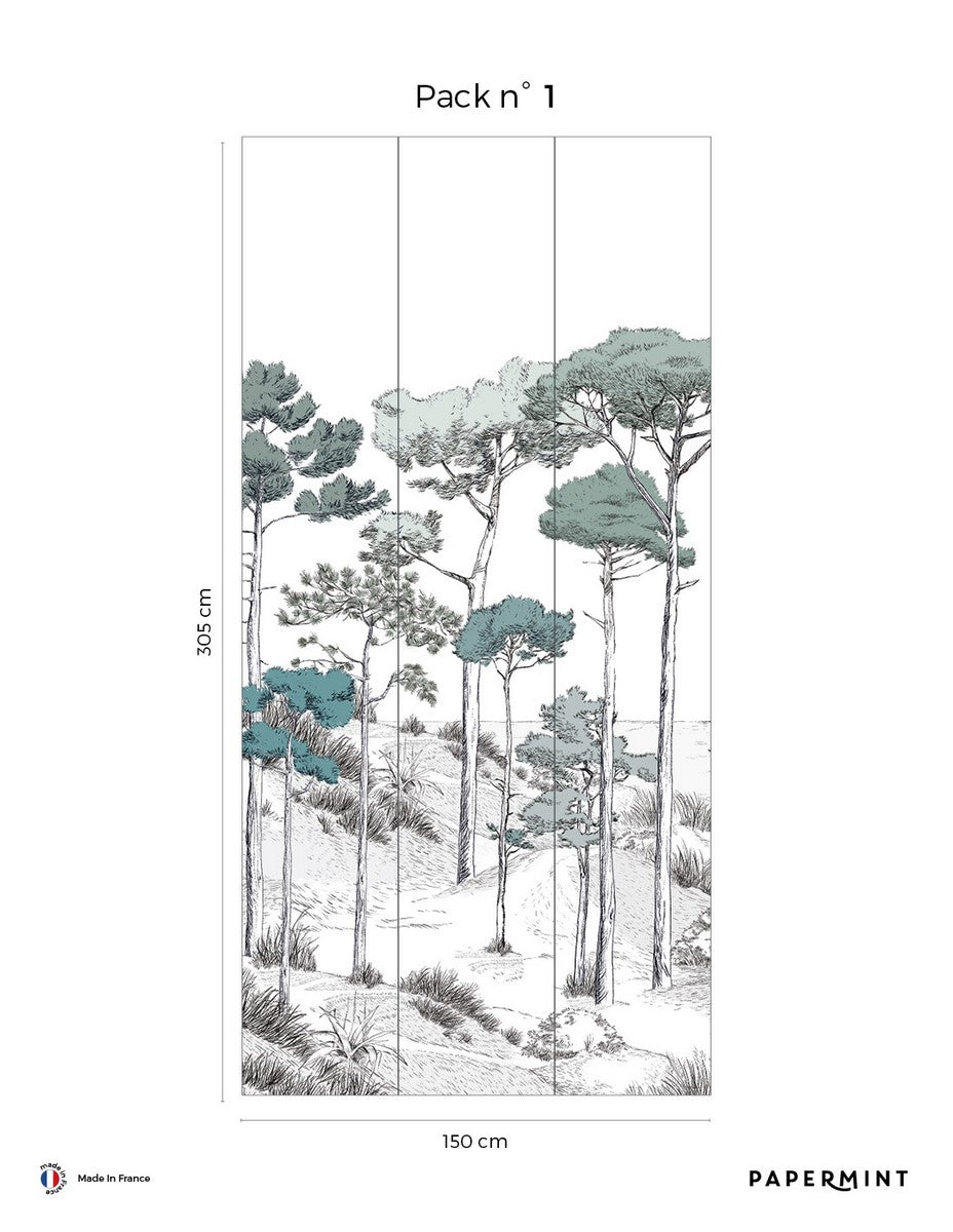 Mural The Pines - Green