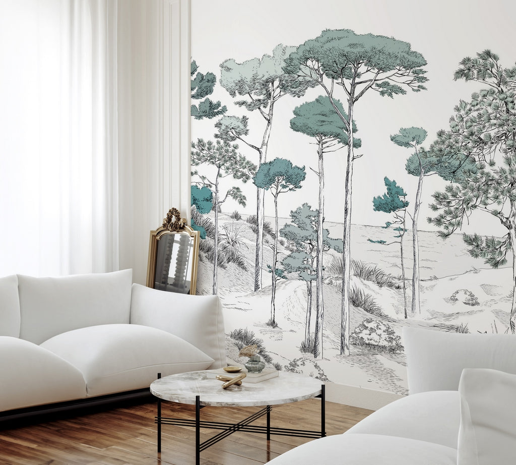 Mural The Pines - Green