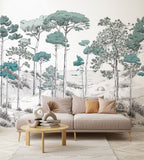 Mural The Pines - Green