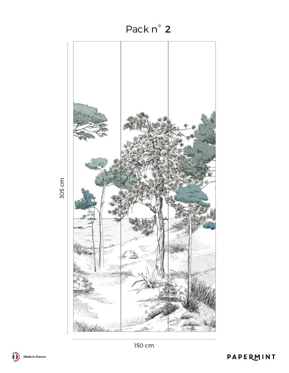 Mural The Pines - Green