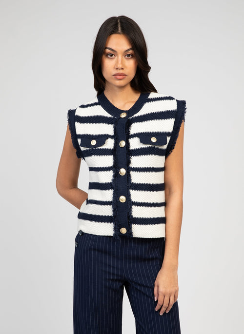 Levayaniri Navy Cardigan