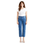 Levi'S 501® Crop Jeans Hoge Taille Blauw Denim Dames