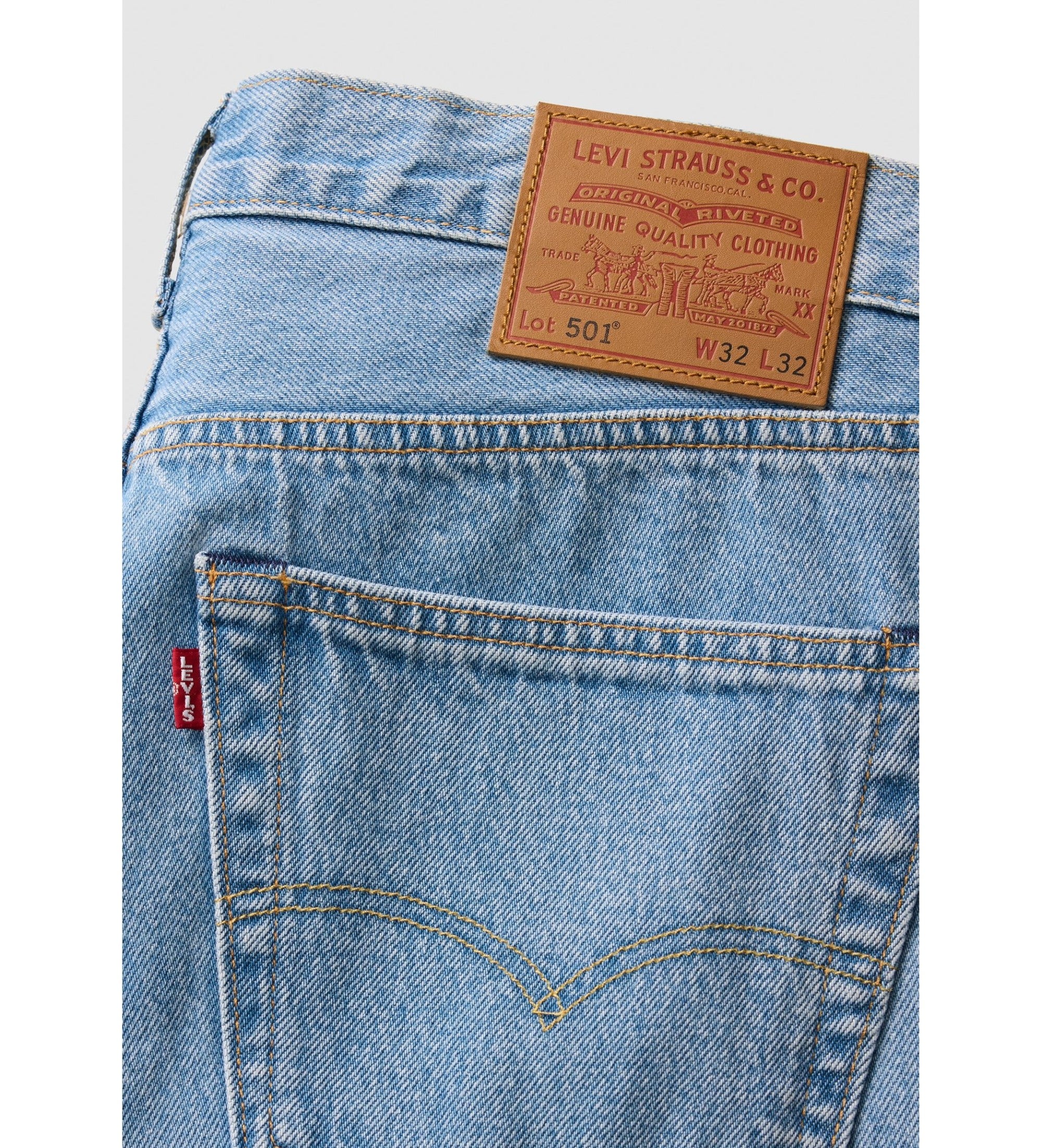 Levi'S, 501 Levi'S Original Ferry Building Blue, Light Indigo - Worn In