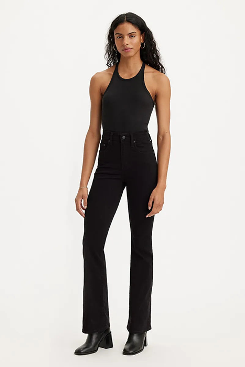 Levi'S 725 Flared Jeans Black Size W29L34 | Wide Pants Outlet | Women | Black