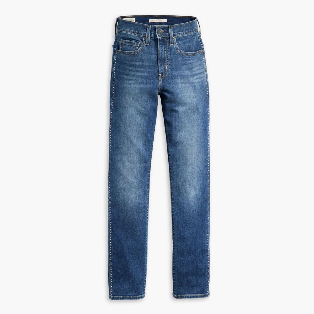 Levi'S 724 High Rise Straight Jeans Dames Blauw