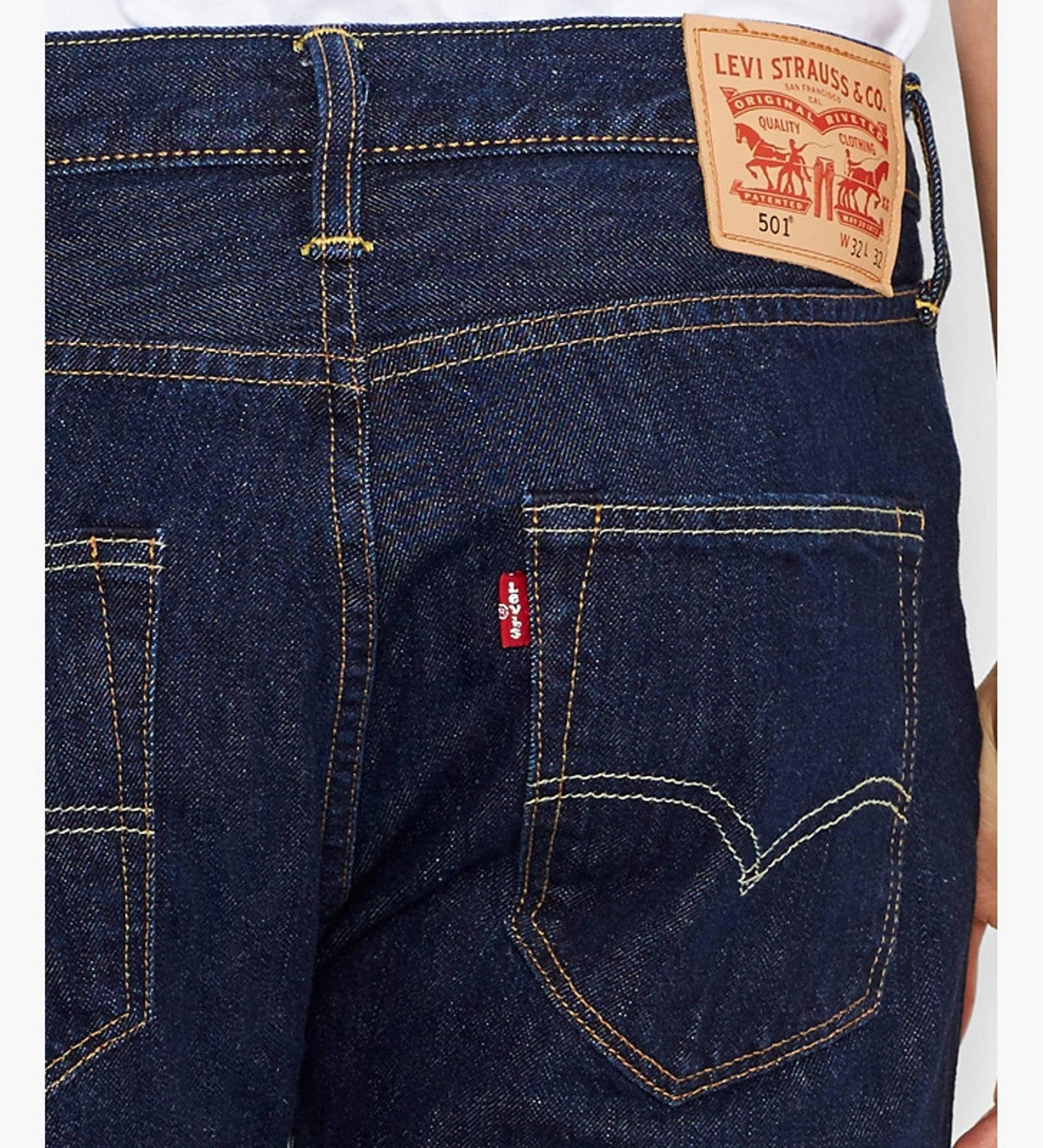 Levi'S Pantalon 501 Coupe Regular Bleu Foncé