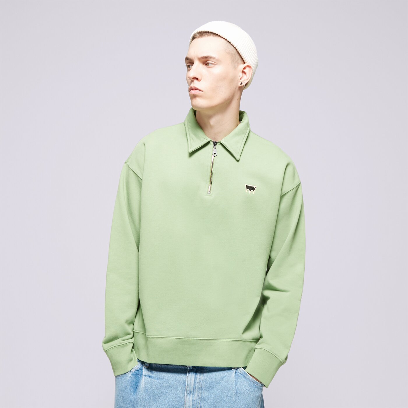 Levi'S Mikina Skate New Quarter Zip Greens