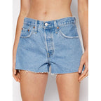 Levi's 501 High-Waisted Denim Shorts Blue