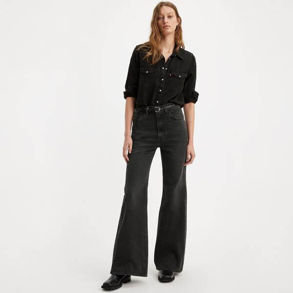 Levi'S Ribcage Bell Jeans Women'S - Black (A75030007)