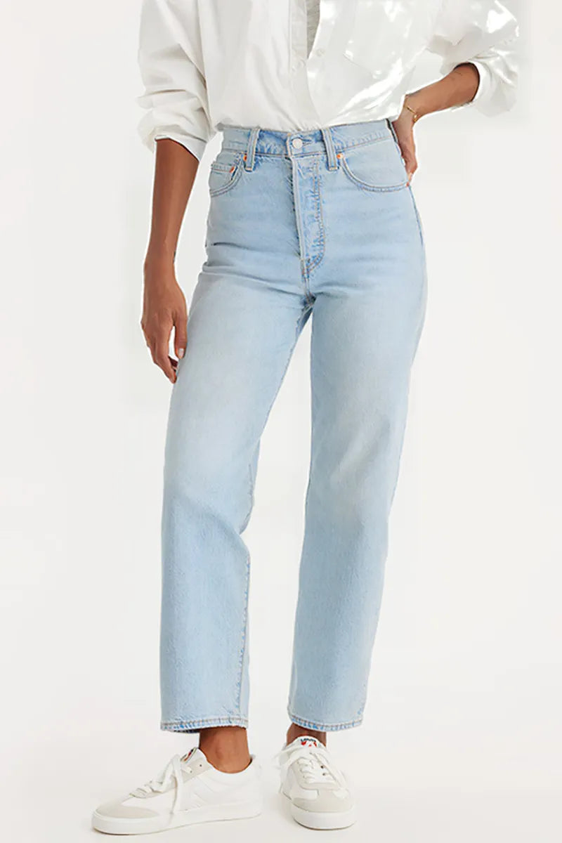 Levi'S Ribcage Straight Jeans Blue Size W28L29 | Straight Jeans Outlet | Women | Blue