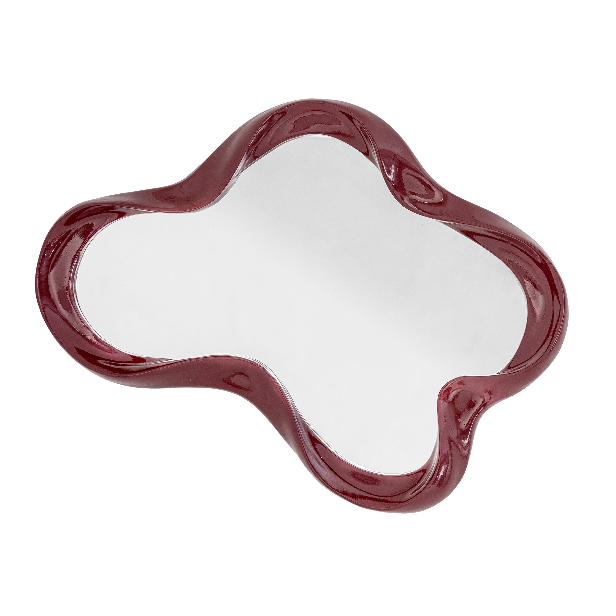Violeta - Wall Mirror - Red - Polyresin