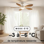 Libellule Teinté Chêne | Ventilateur De Plafond – Ø 137 Cm