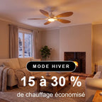 Libellule Teinté Chêne | Ventilateur De Plafond – Ø 137 Cm