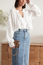 LICONI Blanche - Chemise Texturée