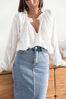LICONI Blanche - Chemise Texturée