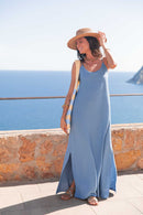 LILAO Bleue - Robe Longue