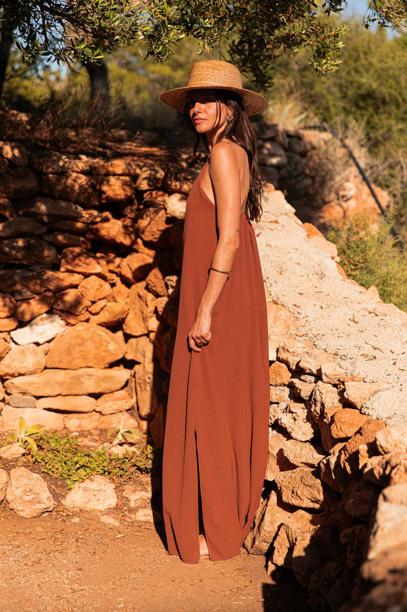 LILAO Caramel - Robe Longue