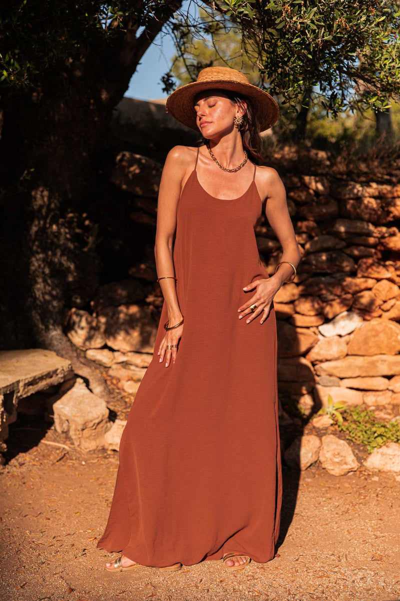 LILAO Caramel - Robe Longue