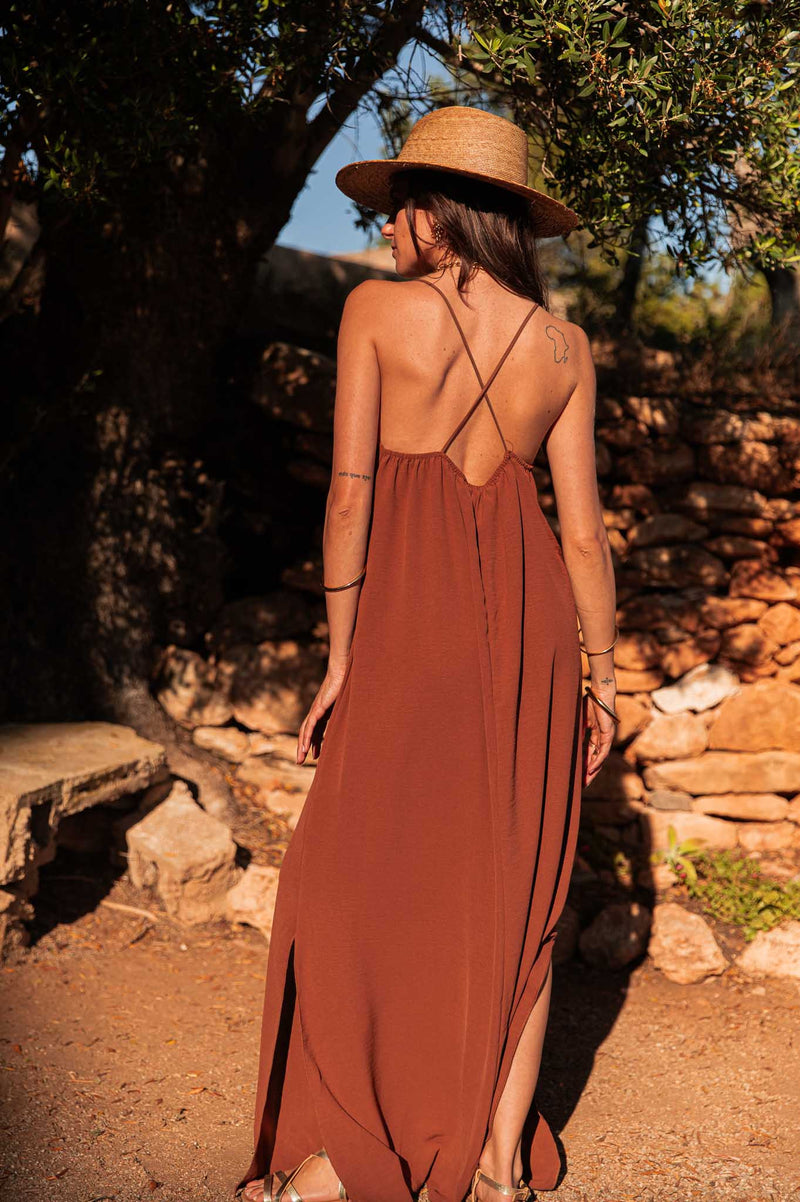 LILAO Caramel - Robe Longue