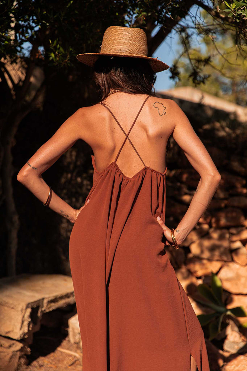 LILAO Caramel - Robe Longue