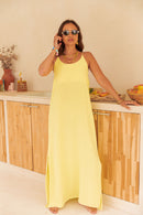 LILAO Jaune - Robe Longue