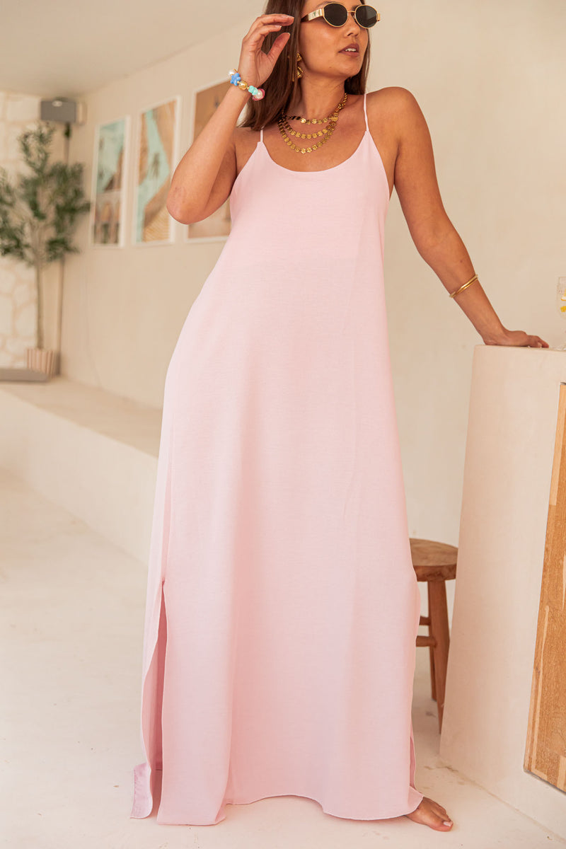 LILAO Rose Poudré - Robe Longue