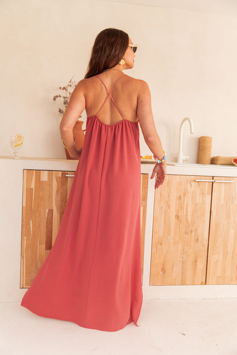 LILAO Vieux Rose - Robe Longue