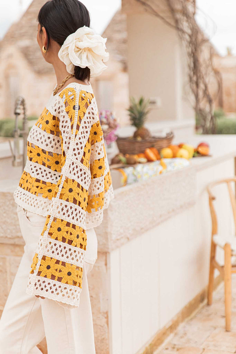 LILIA Jaune - Maille Crochet