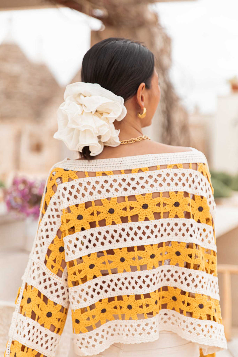 LILIA Jaune - Maille Crochet