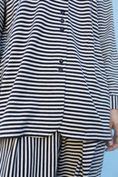 Camisa - Odette - Azul Marino A Rayas