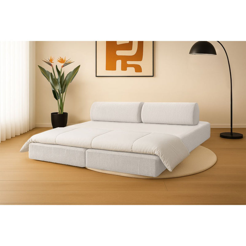 Canapé Droit Lincoln - 3 Places - Velours Côtelé