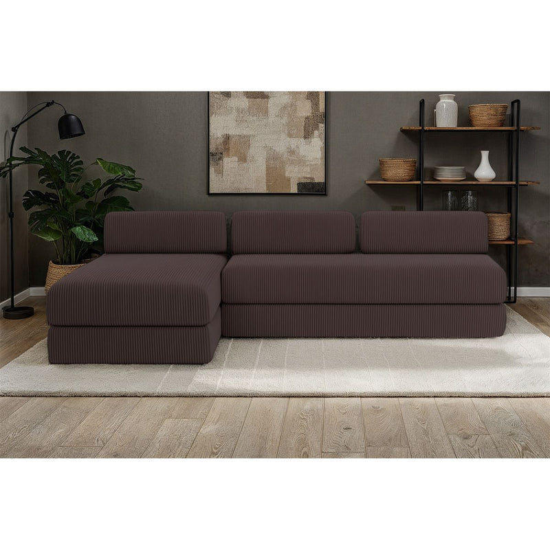 Canapé Droit Lincoln - 6 Places - Velours Côtelé