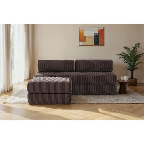 Canapé Droit Lincoln - 4 Places - Velours Côtelé