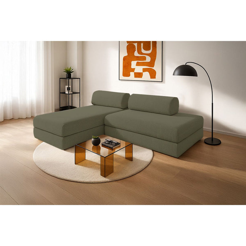 Canapé D'Angle Lincoln - 5 Places - Velours Côtelé