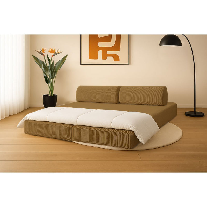 Canapé Droit Lincoln - 3 Places - Velours Côtelé