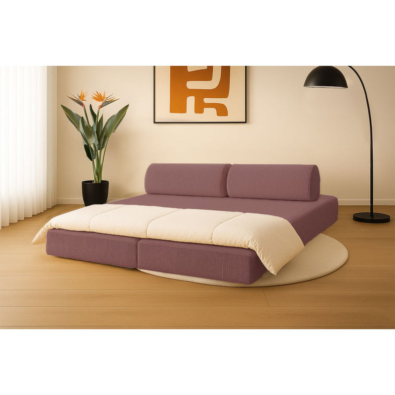 Canapé Droit Lincoln - 3 Places - Velours Côtelé